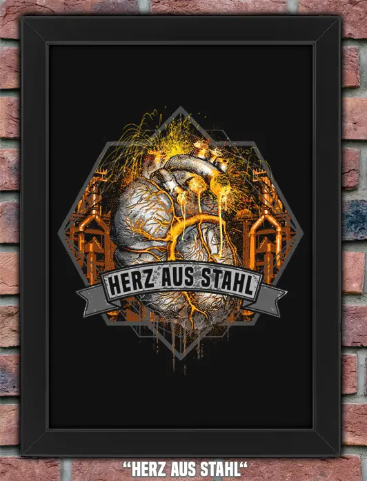 Rahmen DIN A4 Herz aus Stahl.webp